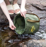 Cubo Plegable de Lona, Recipiente de Agua Colapsable para Camping y Pesca