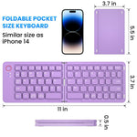 Teclado Bluetooth Plegable Ultrafino, Recargable, Conexión con un Solo Clic
