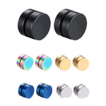 Pendientes Magnéticos de Disco para Hombre, Falso Piercing Estilo Punk