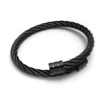 Pulsera de Alambre de Titanio, Estilo Punk Ajustable, para Hombre