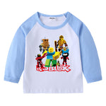 Camiseta Infantil de Manga Larga con Estampado de Dibujos Animados