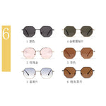 Gafas de Sol Cuadradas Retro, Montura Metálica Poligonal, Protección UV400