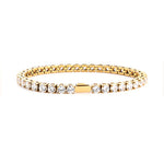 Pulsera Tenis Hip-Hop 3-5mm, Acero Inoxidable con Circonitas