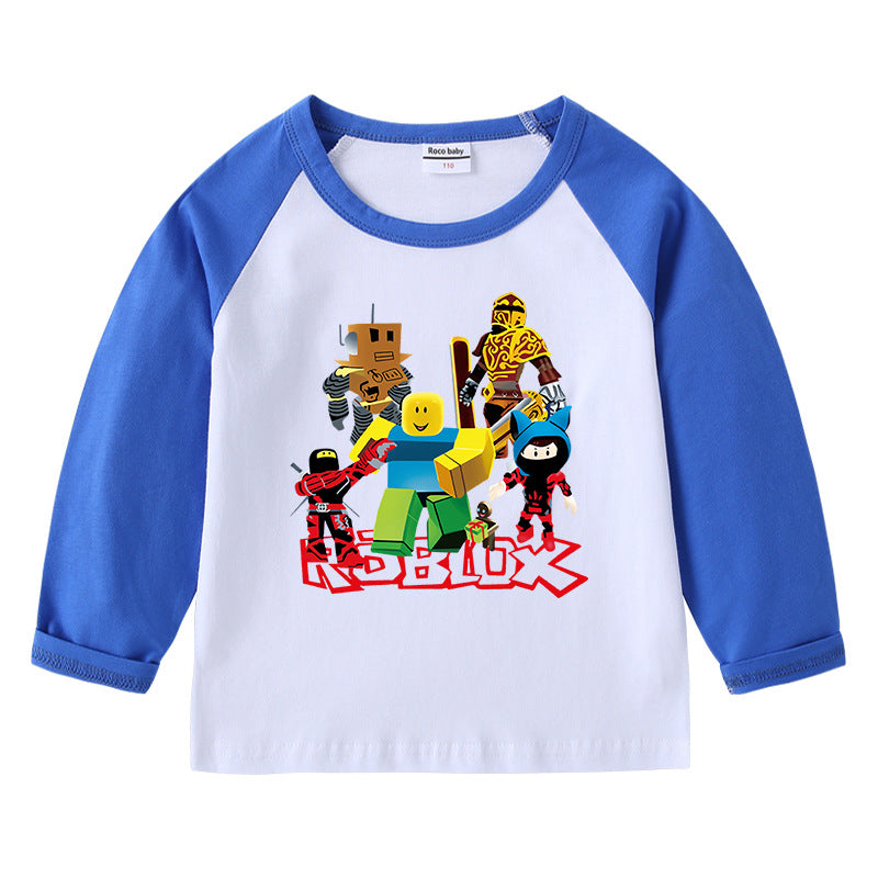Camiseta Infantil de Manga Larga con Estampado de Dibujos Animados
