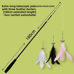 Varita Interactiva Extensible para Gatos con Cabezales Intercambiables
