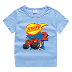 Camiseta de Manga Corta de Verano para Niño y Niña