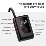 Hinchador Eléctrico Recargable 150PSI con Luz y Pantalla LCD, para Coche y Bicicleta