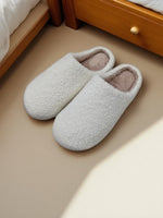 Zapatillas de Casa de Franela con Diseño de Sonrisa, Invierno