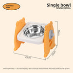 Comedero Elevado Ajustable en Altura, Acero Inoxidable, para Perros y Gatos