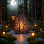 Lámpara de Mesa Decorativa de Halloween, Bruja y Fantasma