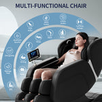 Sillón de Masaje de Cuerpo Completo con Gravedad Cero, Calor Lumbar y Bluetooth