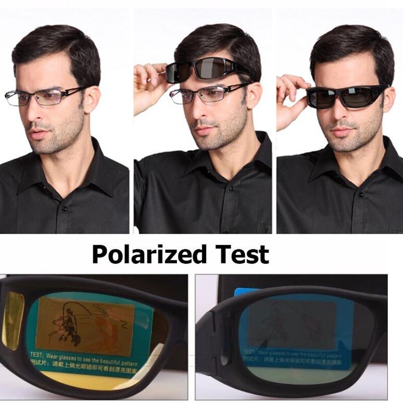 Gafas de Sol Polarizadas para Conducir y Pescar, con Cubierta Abatible para Gafas Graduadas