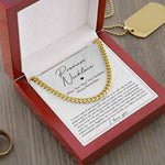 Collar de Acero Inoxidable con Cadena Cubana Pulida a Doble Cara