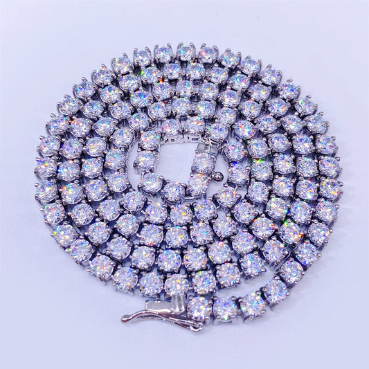 Collar de Acero Inoxidable con Circonitas para Hombre