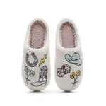 Zapatillas de Casa Peludas con Estampado Vaquero, para Mujer