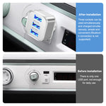 Adaptador USB Luminoso de 3 Puertos, Expansor de Carga