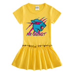 Vestido Infantil de Manga Corta para Niña