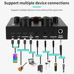 Tarjeta de Sonido V8 Profesional para Streaming, Podcast y Grabación en Estudio, con Cambiador de Voz