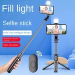 Palo Selfie Bluetooth Extensible con Luz de Relleno Tricolor