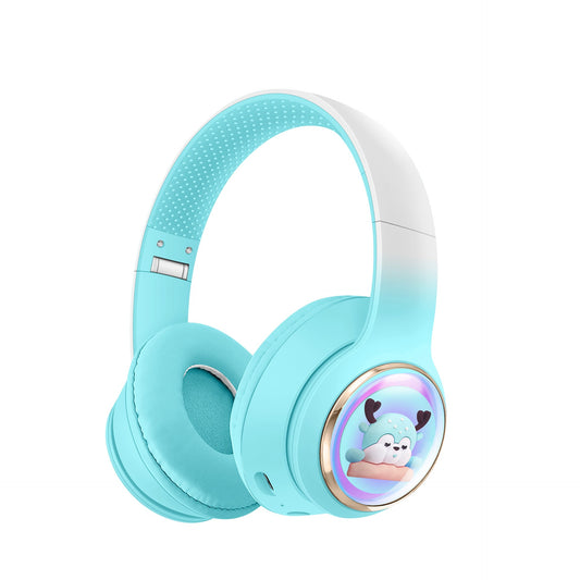 Auriculares Bluetooth AKZ-56 con Diseño de Mascota, Diadema, Batería de Larga Duración, Plegables