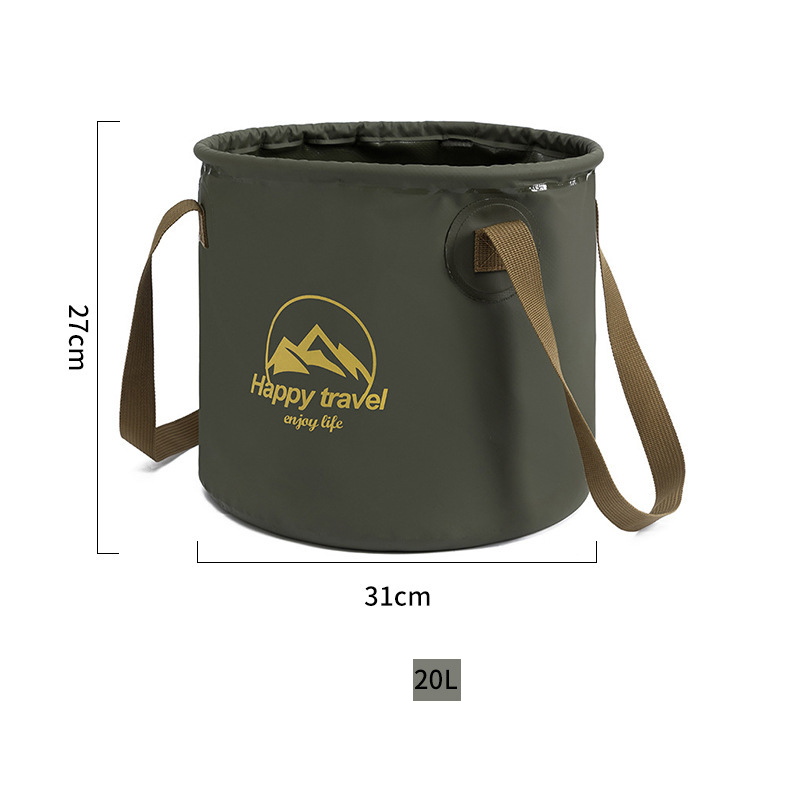 Cubo Plegable de Lona, Recipiente de Agua Colapsable para Camping y Pesca
