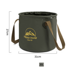 Cubo Plegable de Lona, Recipiente de Agua Colapsable para Camping y Pesca