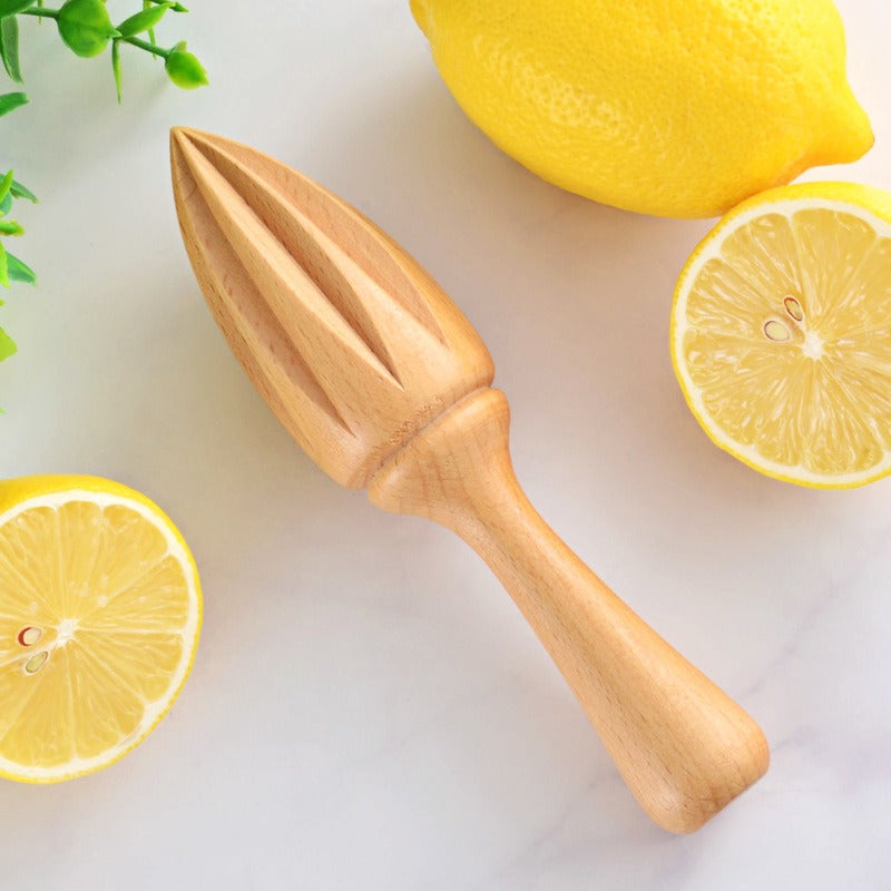 Exprimidor de Limones Manual de Madera de Haya