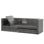 Set de Muebles de Exterior de Ratán Sintético, 5 Piezas, con Mesa de Centro