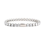 Pulsera Tenis Hip-Hop 3-5mm, Acero Inoxidable con Circonitas