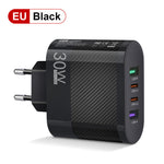 Cargador de Móvil 2 USB + Type-C, 30W