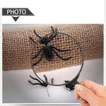 Pendientes de Araña Negra 3D, Diseño Terrorífico para Halloween