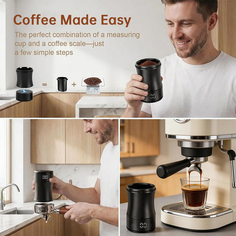 Vaso Dosificador Digital de Café con Pantalla LED, Recargable, para Espresso