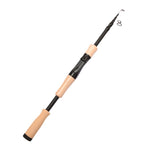 Caña de Pesca Telescópica de Carbono 1,5-2,4m, Giratoria, Mango de Madera