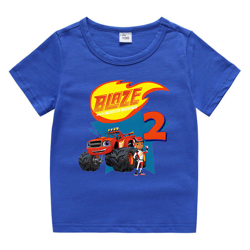 Camiseta de Manga Corta de Verano para Niño y Niña