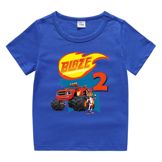 Camiseta de Manga Corta de Verano para Niño y Niña