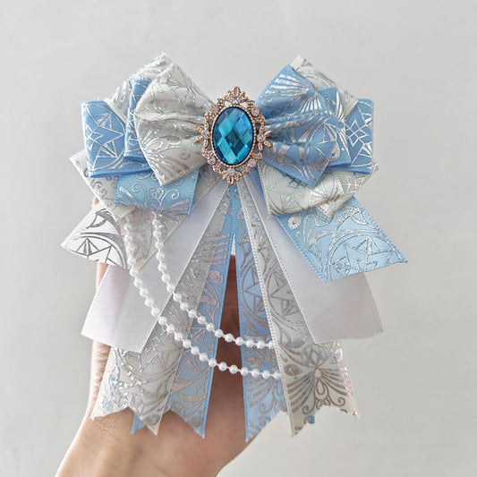Barra Decorativa DIY Artesanal con Lazo, Accesorio Holográfico para Colgantes