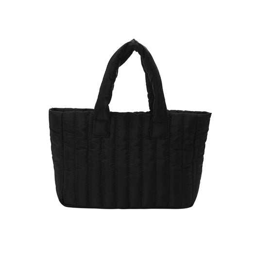 Bolso Tote de Gran Capacidad con Bordado, Estilo Minimalista