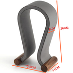 Soporte de Madera de Nogal para Auriculares, Elegante Diseño en U
