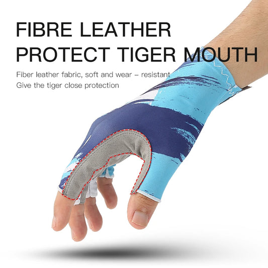 Guantes de Pesca de Medio Dedo, Protección UV