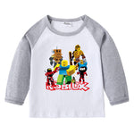 Camiseta Infantil de Manga Larga con Estampado de Dibujos Animados