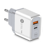 Cargador Rápido 18W, PD + QC3.0, USB-C