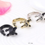 Anillo Abierto de Perro Abrazando, Regalo para Amantes de las Mascotas