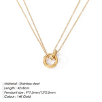 Collar de Clavícula con Doble Aro