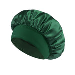 Gorro de Baño de Satén Ancho, Color Liso, para Dormir y Cuidado del Cabello