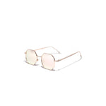 Gafas de Sol Cuadradas Retro, Montura Metálica Poligonal, Protección UV400