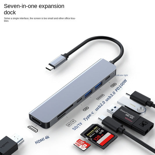 Hub USB-C Multipuerto con HDMI 4K, USB 3.0 y Carga PD 100W