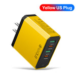 Cargador de Móvil 4 en 1, 2 USB + 2 PD, Carga Rápida