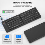 Teclado Bluetooth Plegable Ultrafino, Recargable, Conexión con un Solo Clic