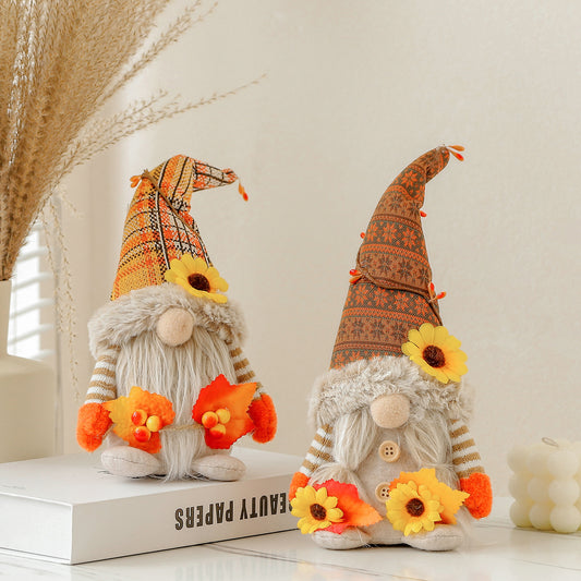 Gnomo Decorativo de Otoño para Acción de Gracias, Sin Rostro
