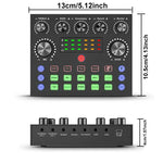 Mezclador de Audio V8S con Cambiador de Voz, Tarjeta de Sonido para Streaming, Podcast y Karaoke